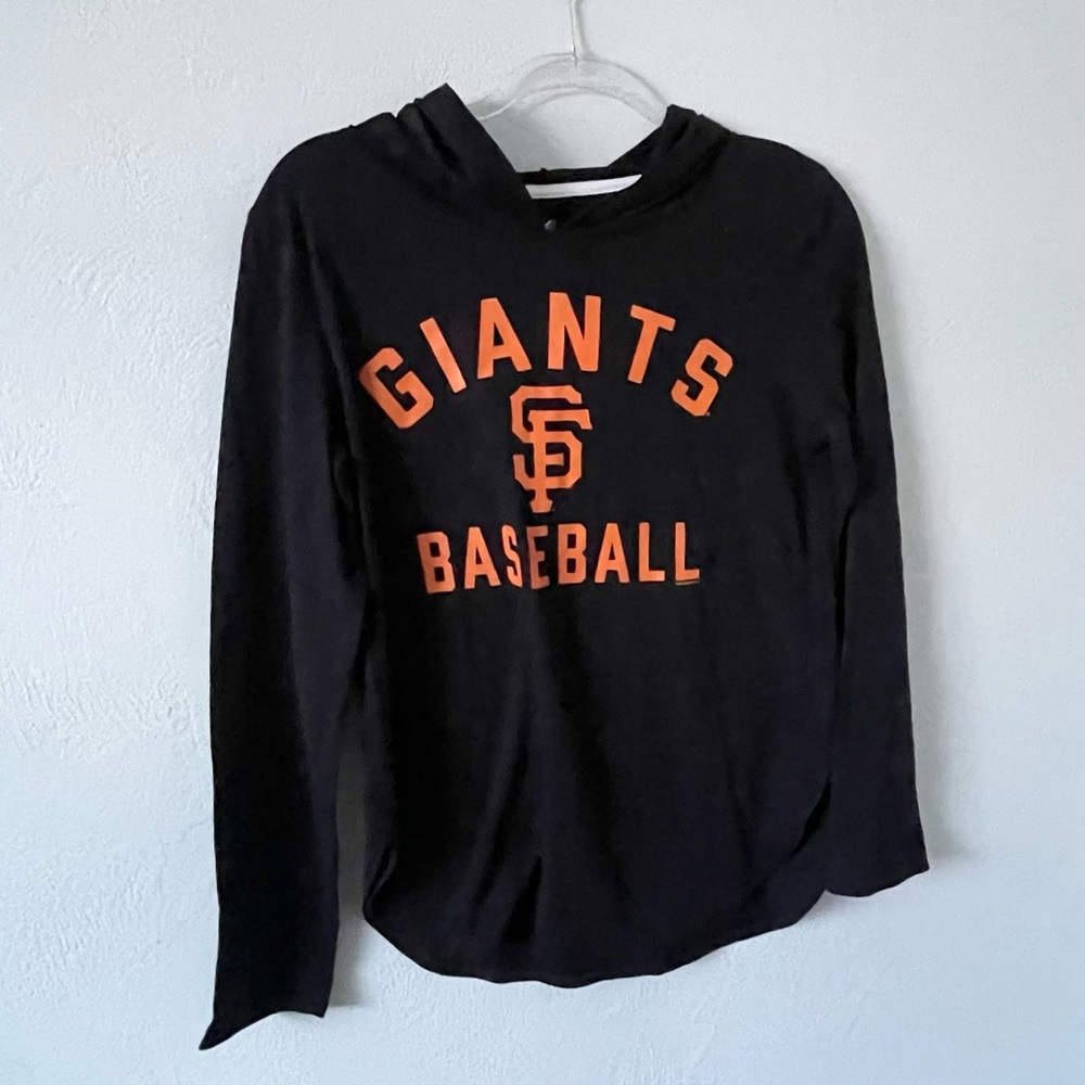 San Francisco Giants Black Orange Long Sleeve Sweatshirt Hoodie Shirt Hooded Med